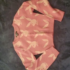 NWOT- PLAYBOY Bunny Crop-top